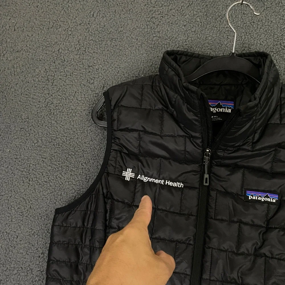 Patagonia Nano Puff Vest Womens Medium Black Alignment Health Quilted Puffer